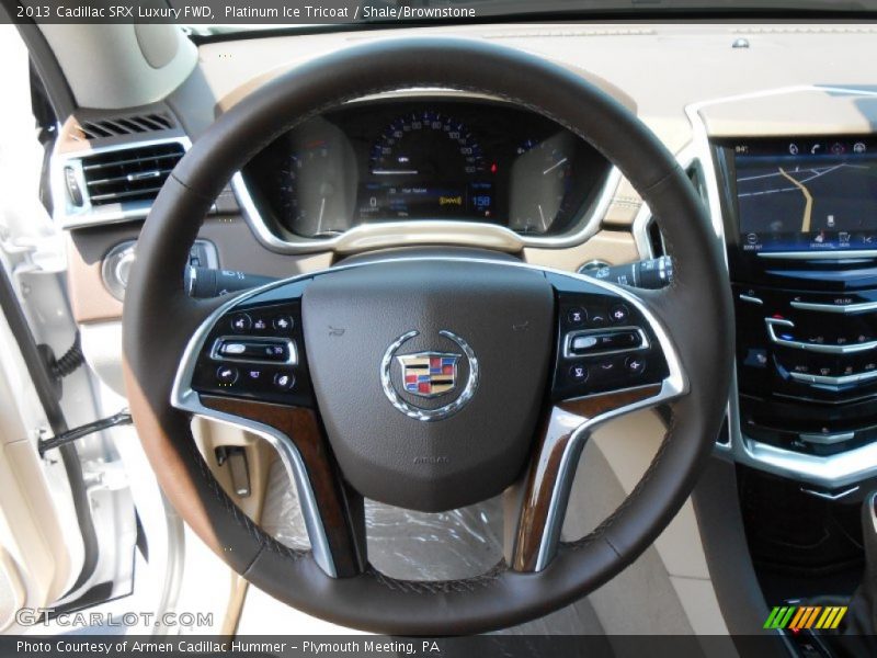 Platinum Ice Tricoat / Shale/Brownstone 2013 Cadillac SRX Luxury FWD