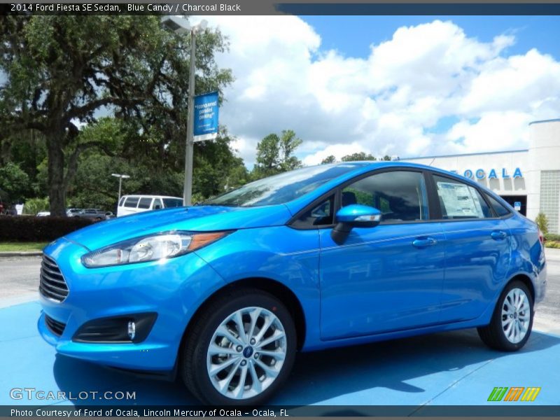 Blue Candy / Charcoal Black 2014 Ford Fiesta SE Sedan