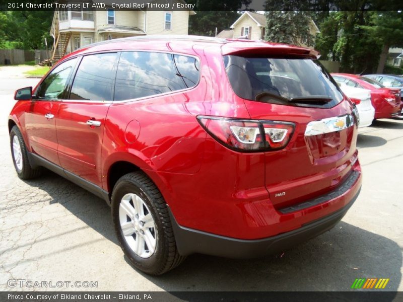 Crystal Red Tintcoat / Ebony 2014 Chevrolet Traverse LT AWD