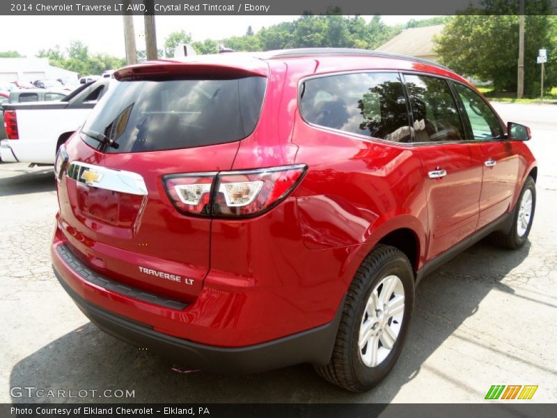 Crystal Red Tintcoat / Ebony 2014 Chevrolet Traverse LT AWD