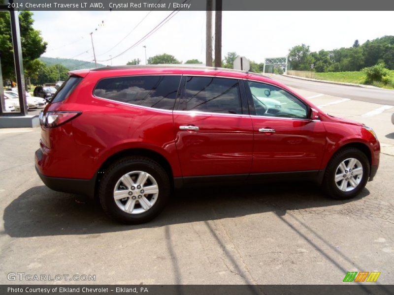 Crystal Red Tintcoat / Ebony 2014 Chevrolet Traverse LT AWD