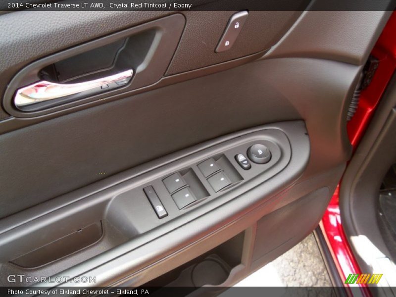 Crystal Red Tintcoat / Ebony 2014 Chevrolet Traverse LT AWD