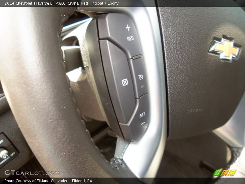 Crystal Red Tintcoat / Ebony 2014 Chevrolet Traverse LT AWD
