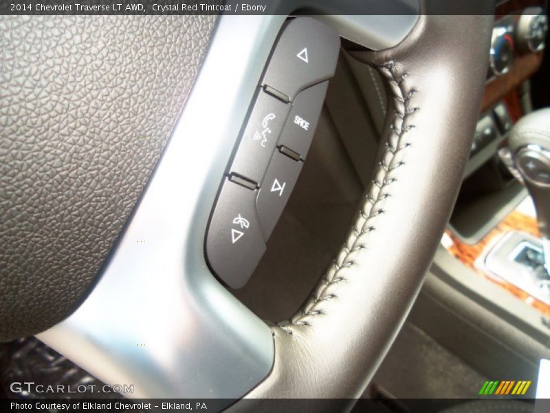 Crystal Red Tintcoat / Ebony 2014 Chevrolet Traverse LT AWD