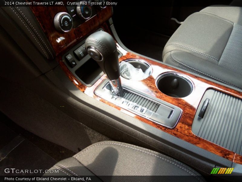 Crystal Red Tintcoat / Ebony 2014 Chevrolet Traverse LT AWD