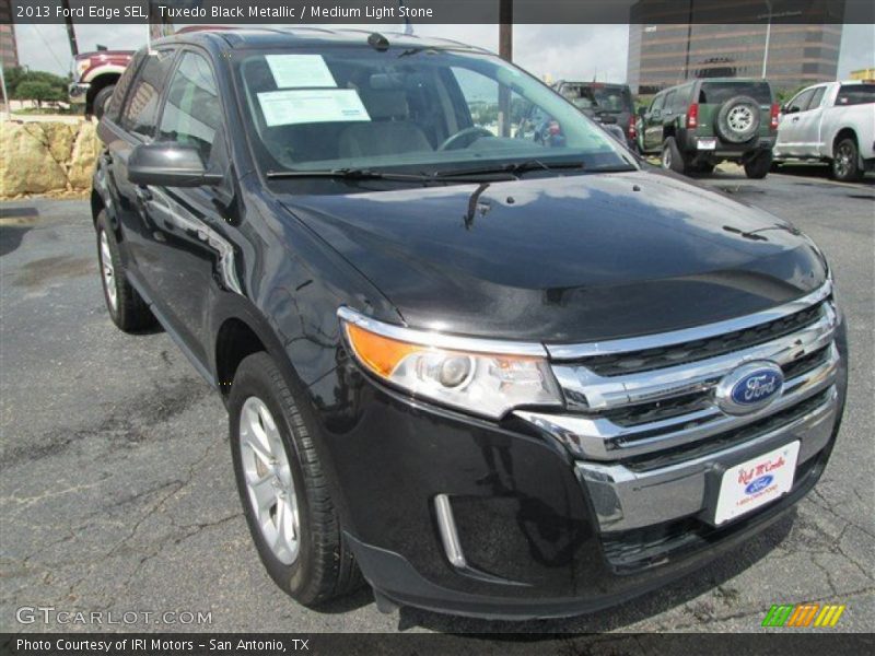 Tuxedo Black Metallic / Medium Light Stone 2013 Ford Edge SEL