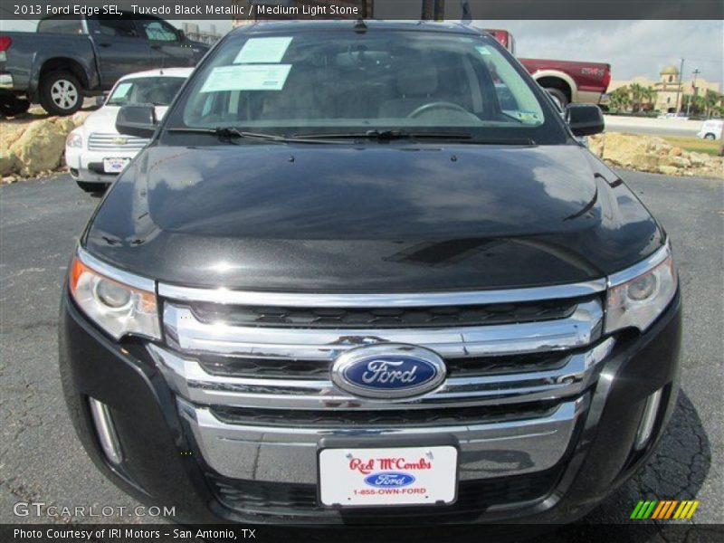 Tuxedo Black Metallic / Medium Light Stone 2013 Ford Edge SEL