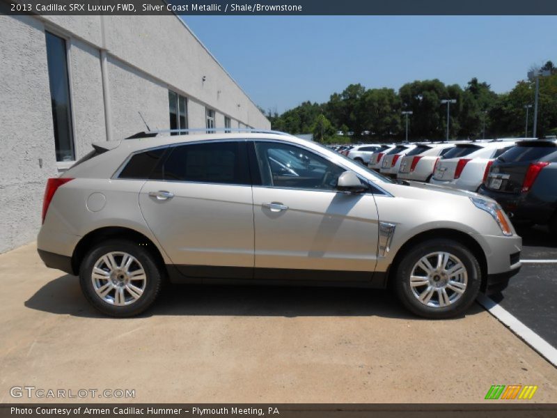 Silver Coast Metallic / Shale/Brownstone 2013 Cadillac SRX Luxury FWD
