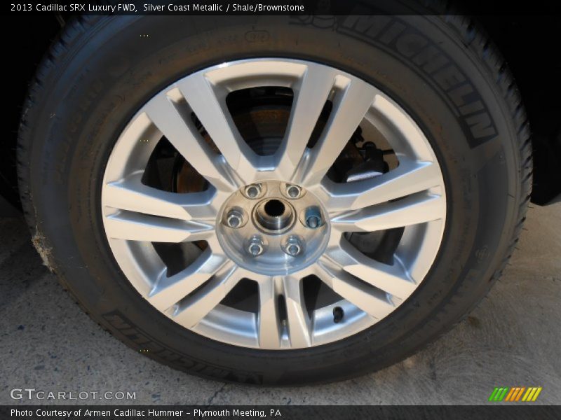 Silver Coast Metallic / Shale/Brownstone 2013 Cadillac SRX Luxury FWD