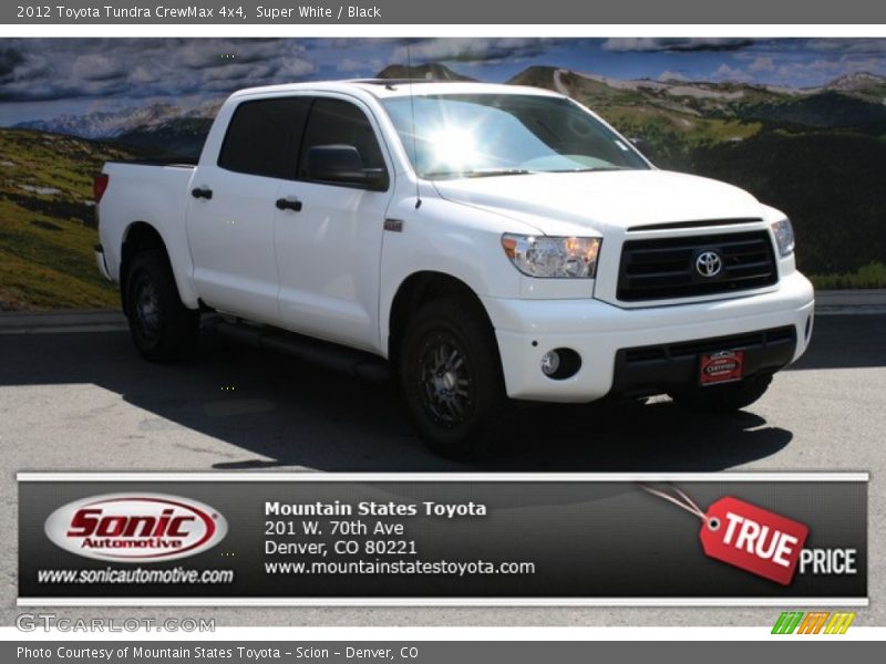 Super White / Black 2012 Toyota Tundra CrewMax 4x4
