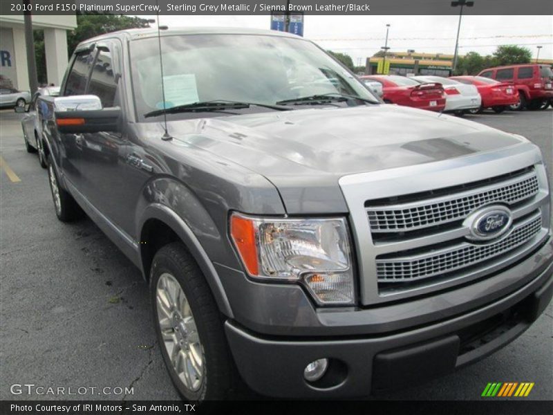 Sterling Grey Metallic / Sienna Brown Leather/Black 2010 Ford F150 Platinum SuperCrew