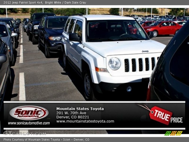 Bright White / Dark Slate Gray 2012 Jeep Patriot Sport 4x4
