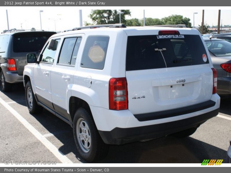 Bright White / Dark Slate Gray 2012 Jeep Patriot Sport 4x4