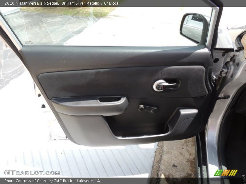 Brilliant Silver Metallic / Charcoal 2010 Nissan Versa 1.6 Sedan