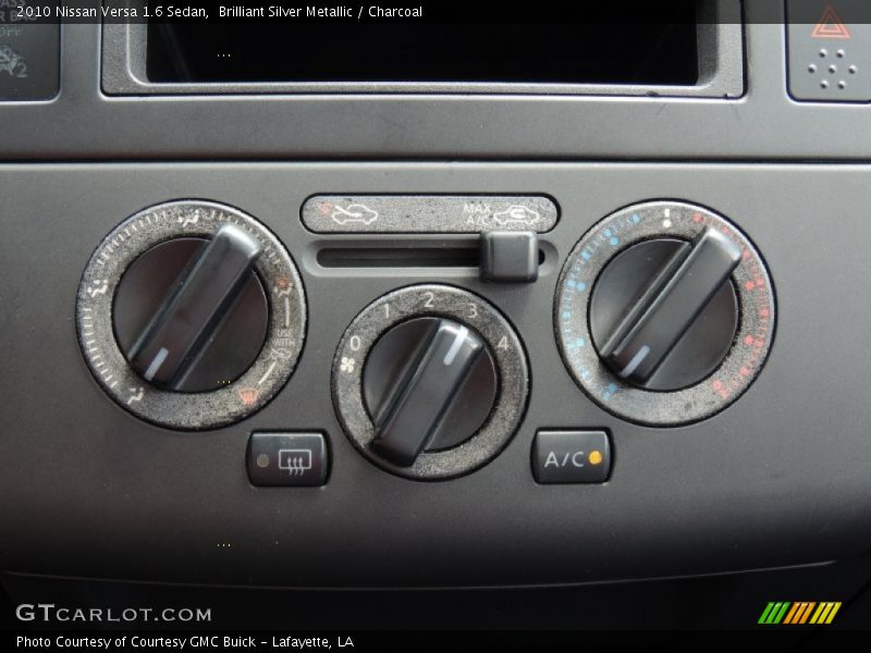 Brilliant Silver Metallic / Charcoal 2010 Nissan Versa 1.6 Sedan