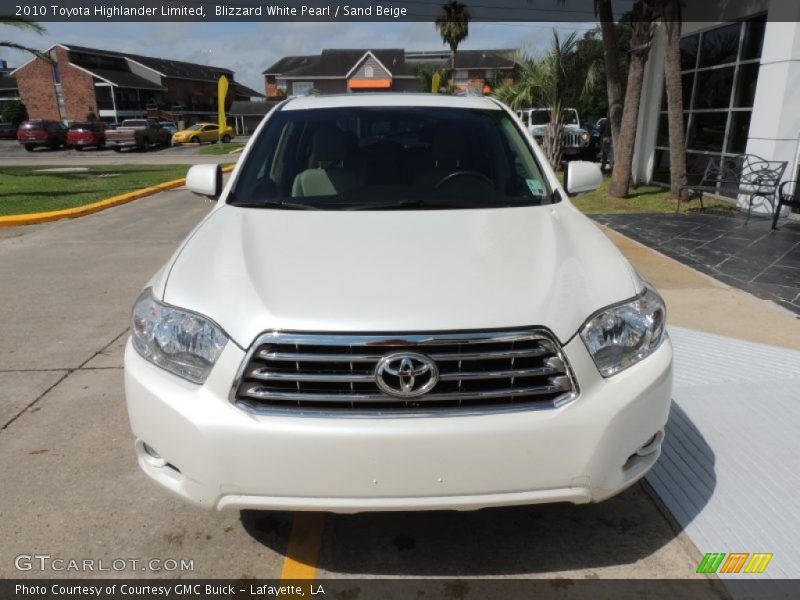 Blizzard White Pearl / Sand Beige 2010 Toyota Highlander Limited