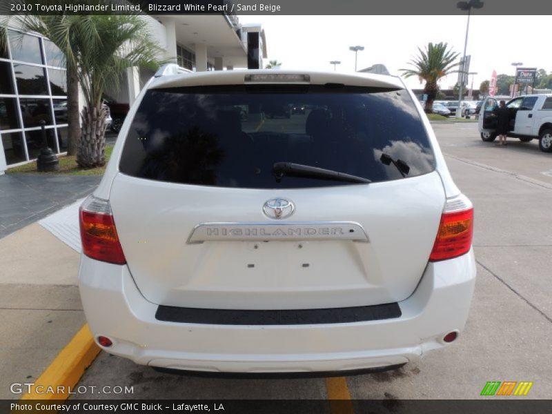 Blizzard White Pearl / Sand Beige 2010 Toyota Highlander Limited