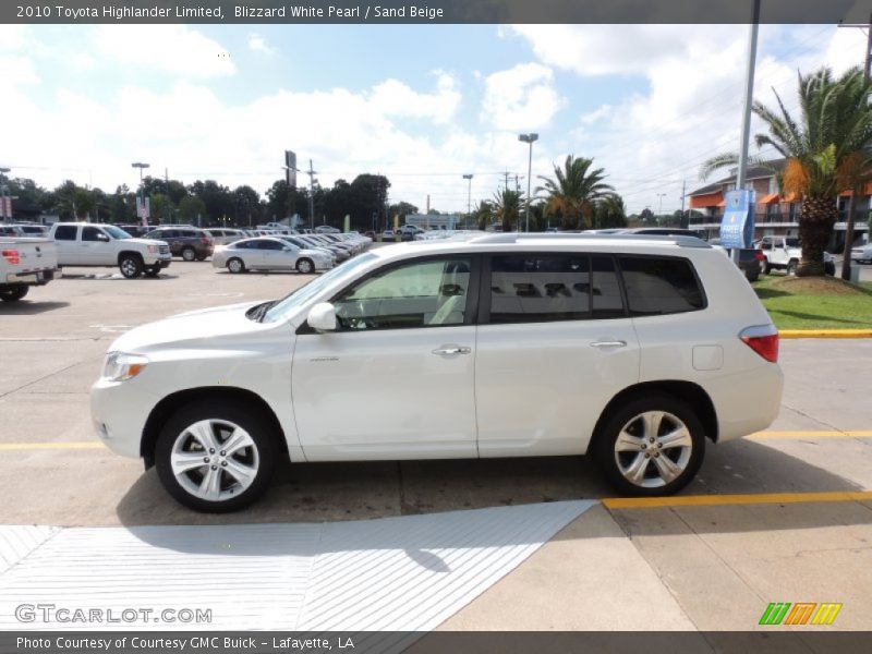 Blizzard White Pearl / Sand Beige 2010 Toyota Highlander Limited