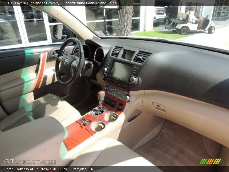 Blizzard White Pearl / Sand Beige 2010 Toyota Highlander Limited