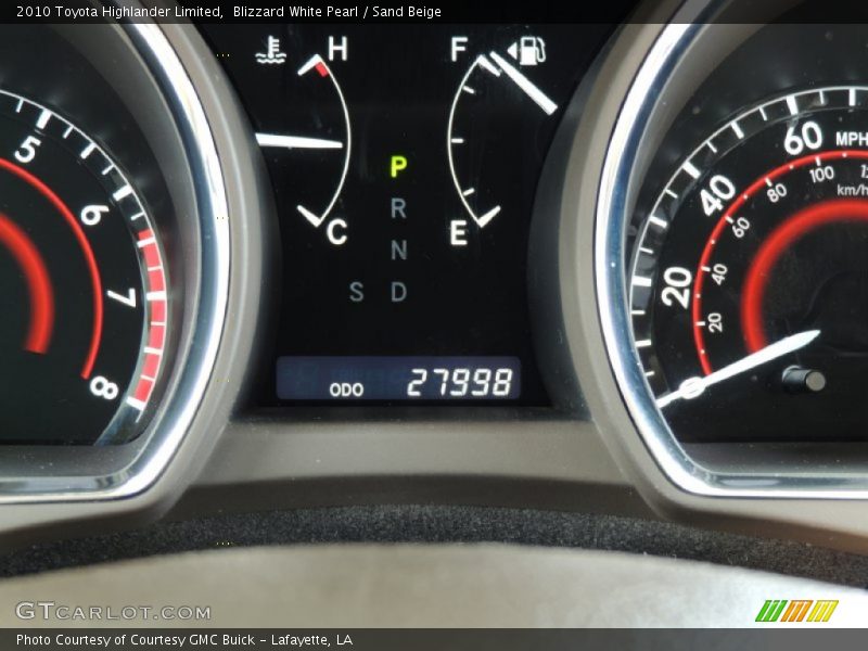 Blizzard White Pearl / Sand Beige 2010 Toyota Highlander Limited