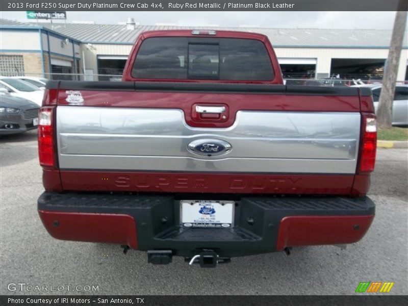 Ruby Red Metallic / Platinum Black Leather 2013 Ford F250 Super Duty Platinum Crew Cab 4x4
