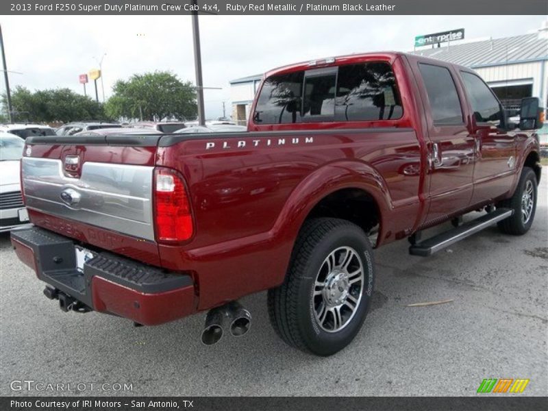 Ruby Red Metallic / Platinum Black Leather 2013 Ford F250 Super Duty Platinum Crew Cab 4x4
