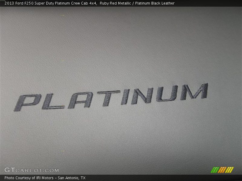 Ruby Red Metallic / Platinum Black Leather 2013 Ford F250 Super Duty Platinum Crew Cab 4x4