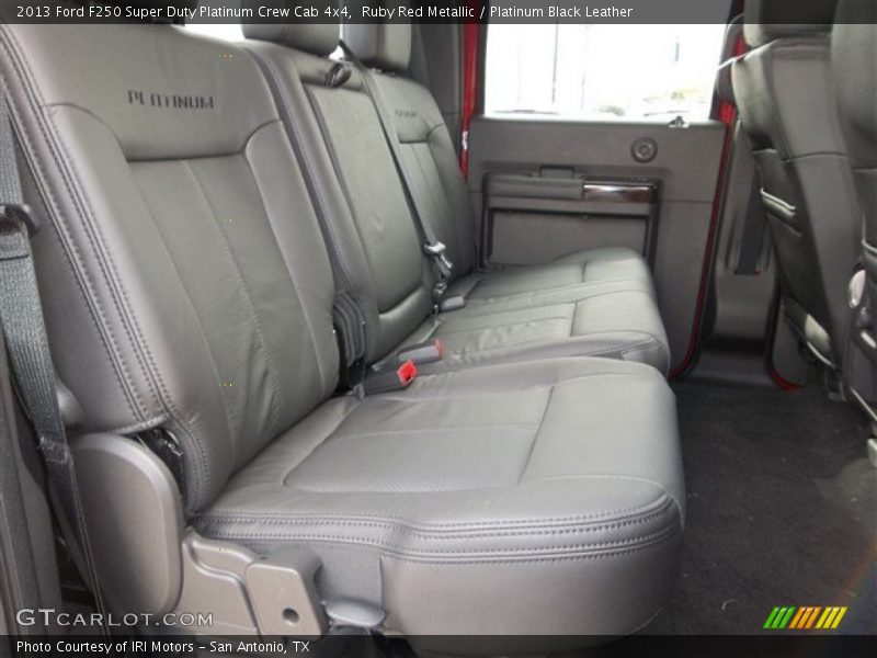Rear Seat of 2013 F250 Super Duty Platinum Crew Cab 4x4