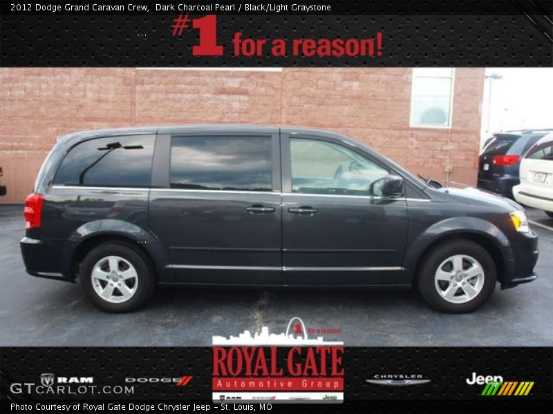 Dark Charcoal Pearl / Black/Light Graystone 2012 Dodge Grand Caravan Crew