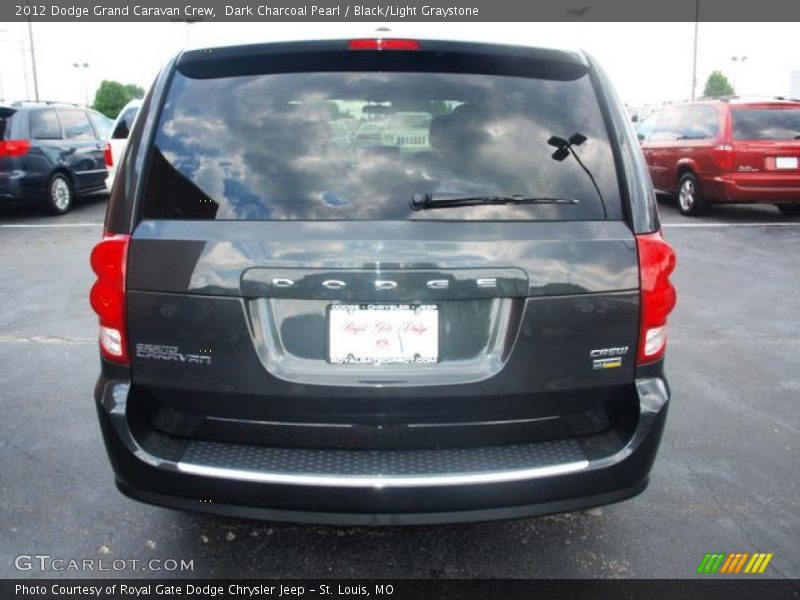 Dark Charcoal Pearl / Black/Light Graystone 2012 Dodge Grand Caravan Crew