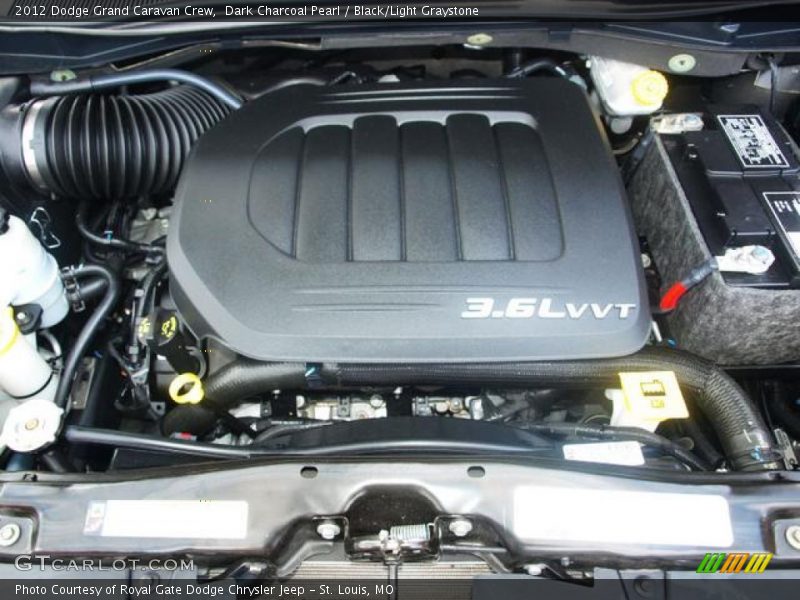 Dark Charcoal Pearl / Black/Light Graystone 2012 Dodge Grand Caravan Crew