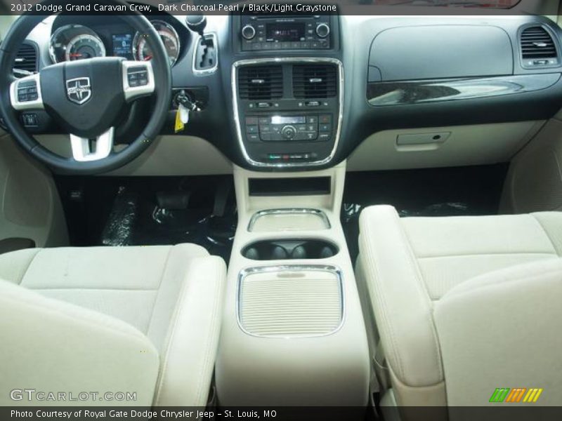 Dark Charcoal Pearl / Black/Light Graystone 2012 Dodge Grand Caravan Crew