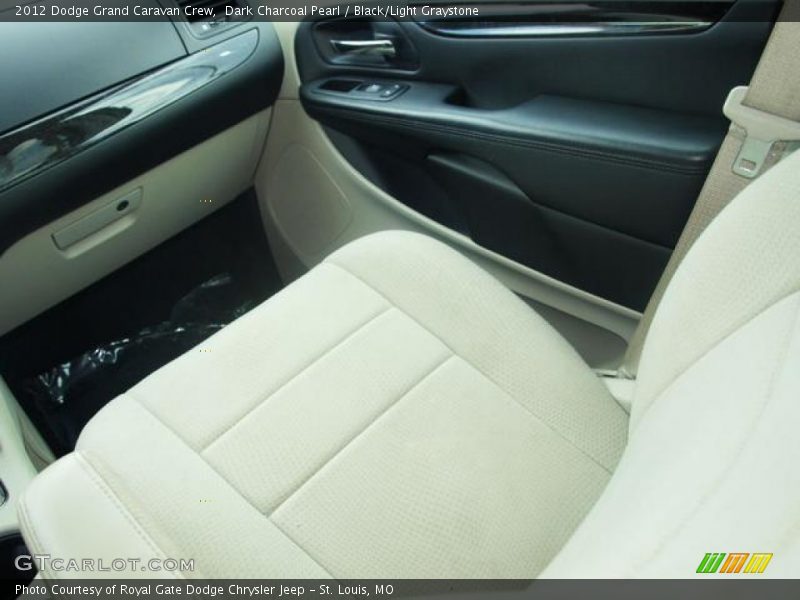 Dark Charcoal Pearl / Black/Light Graystone 2012 Dodge Grand Caravan Crew