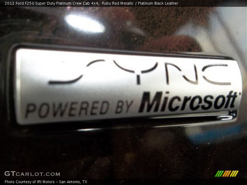 Ruby Red Metallic / Platinum Black Leather 2013 Ford F250 Super Duty Platinum Crew Cab 4x4
