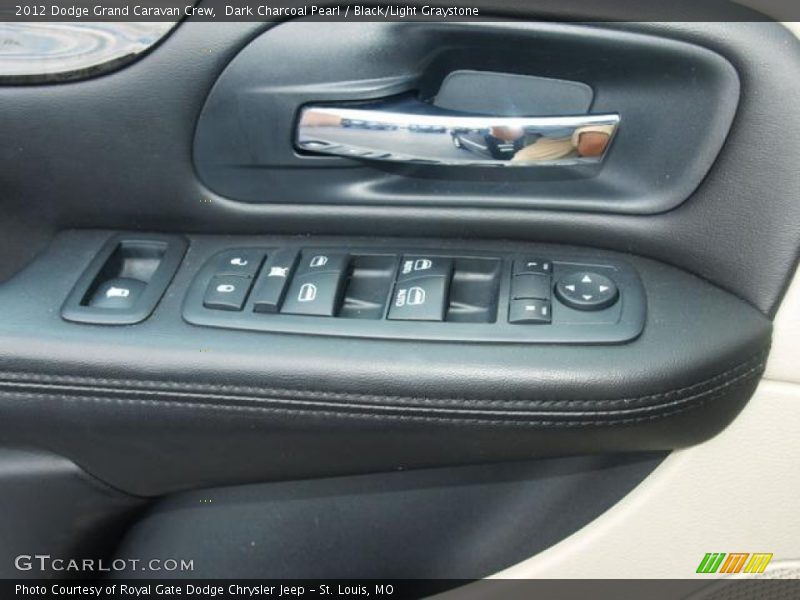 Dark Charcoal Pearl / Black/Light Graystone 2012 Dodge Grand Caravan Crew