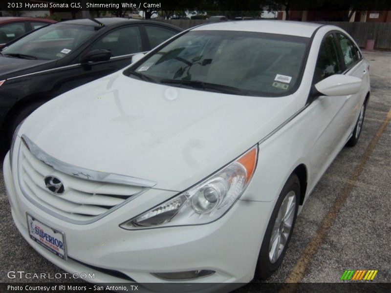 Shimmering White / Camel 2013 Hyundai Sonata GLS