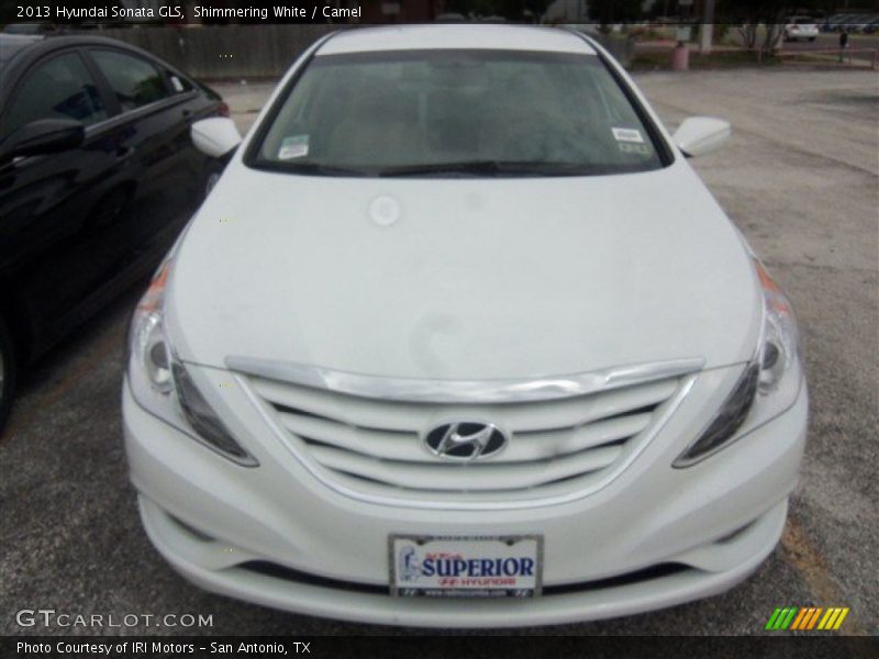 Shimmering White / Camel 2013 Hyundai Sonata GLS