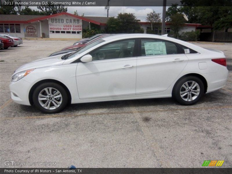 Shimmering White / Camel 2013 Hyundai Sonata GLS