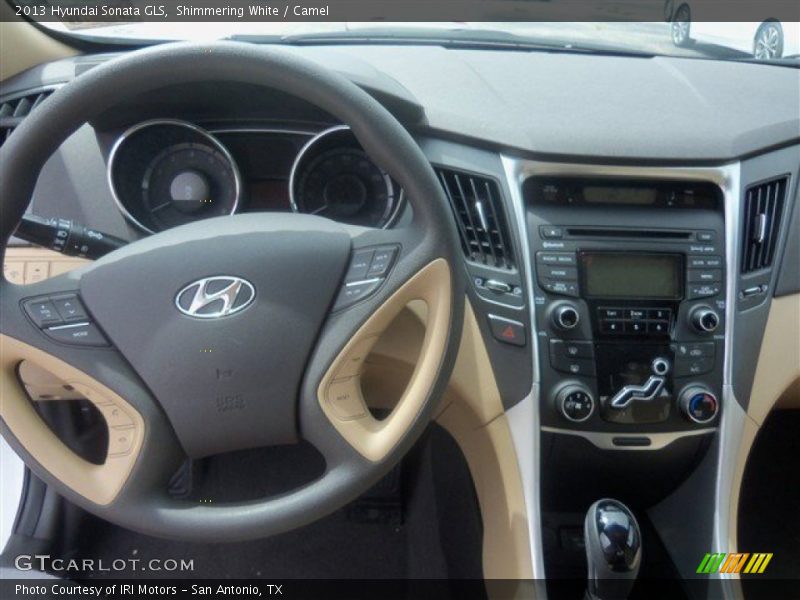 Shimmering White / Camel 2013 Hyundai Sonata GLS