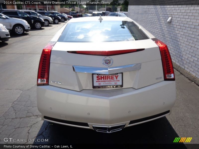 White Diamond Tricoat / Light Titanium/Ebony 2014 Cadillac CTS Coupe