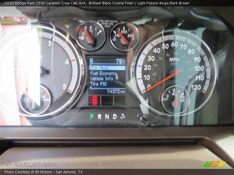 Brilliant Black Crystal Pearl / Light Pebble Beige/Bark Brown 2010 Dodge Ram 2500 Laramie Crew Cab 4x4