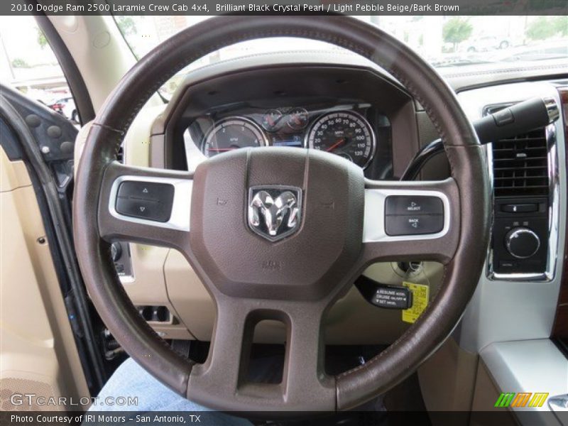 Brilliant Black Crystal Pearl / Light Pebble Beige/Bark Brown 2010 Dodge Ram 2500 Laramie Crew Cab 4x4