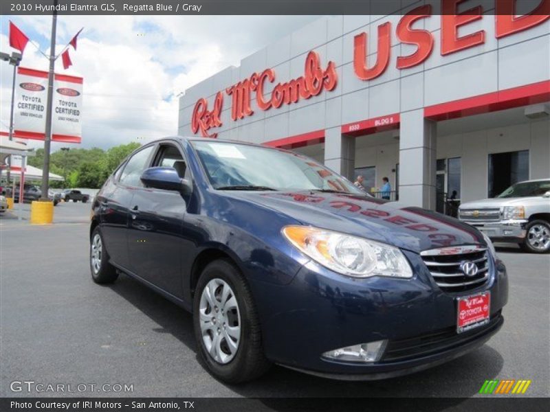 Regatta Blue / Gray 2010 Hyundai Elantra GLS