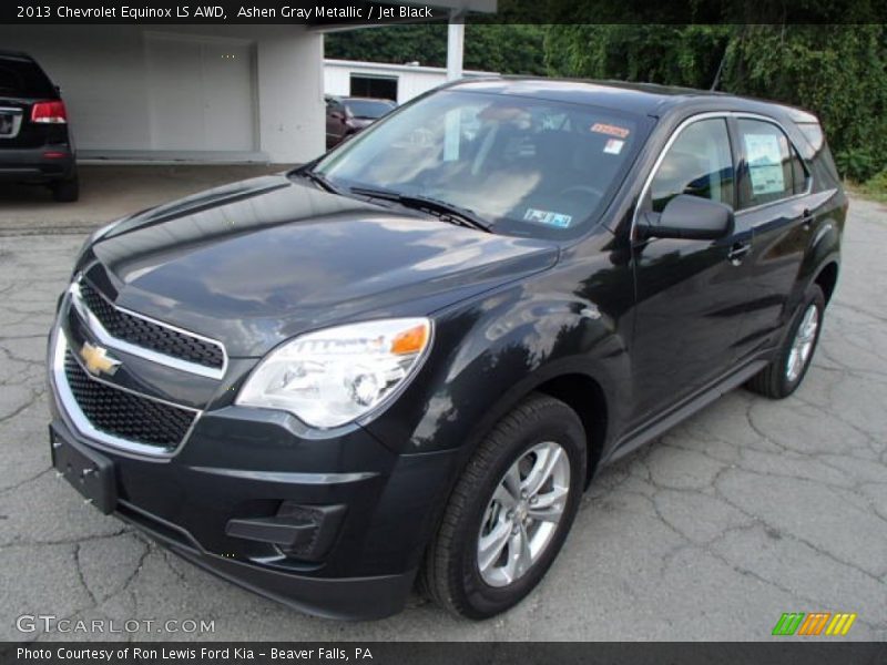 Ashen Gray Metallic / Jet Black 2013 Chevrolet Equinox LS AWD