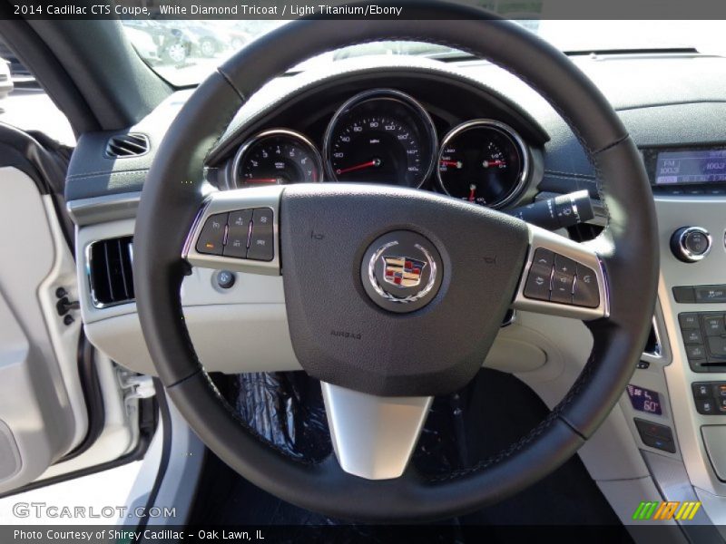 White Diamond Tricoat / Light Titanium/Ebony 2014 Cadillac CTS Coupe