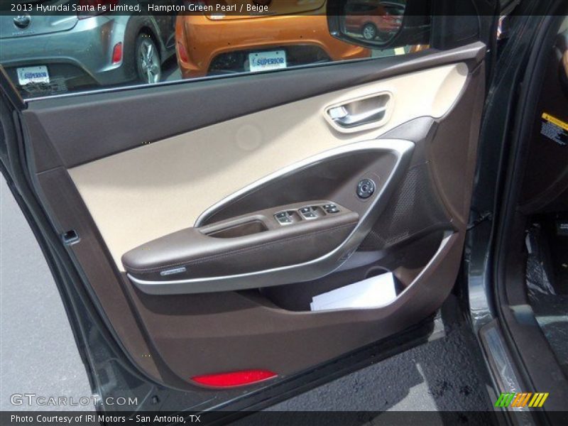 Hampton Green Pearl / Beige 2013 Hyundai Santa Fe Limited