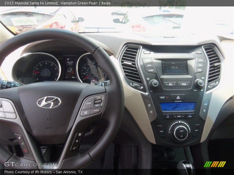 Hampton Green Pearl / Beige 2013 Hyundai Santa Fe Limited