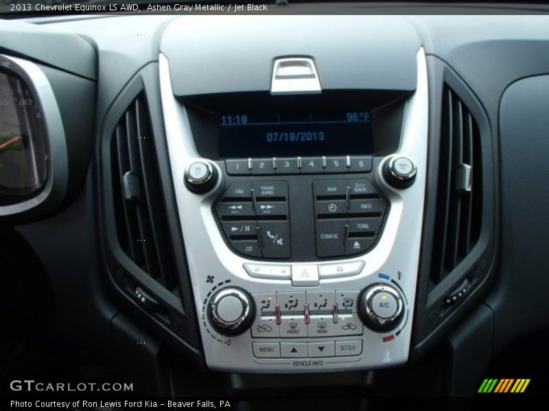Ashen Gray Metallic / Jet Black 2013 Chevrolet Equinox LS AWD