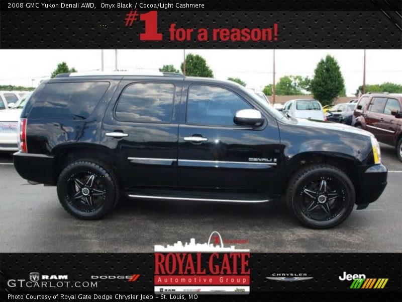 Onyx Black / Cocoa/Light Cashmere 2008 GMC Yukon Denali AWD