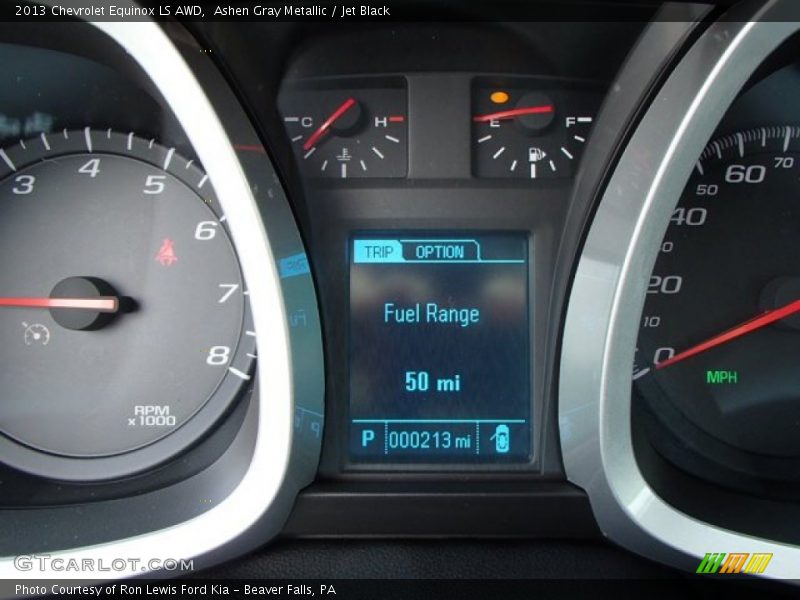 Ashen Gray Metallic / Jet Black 2013 Chevrolet Equinox LS AWD